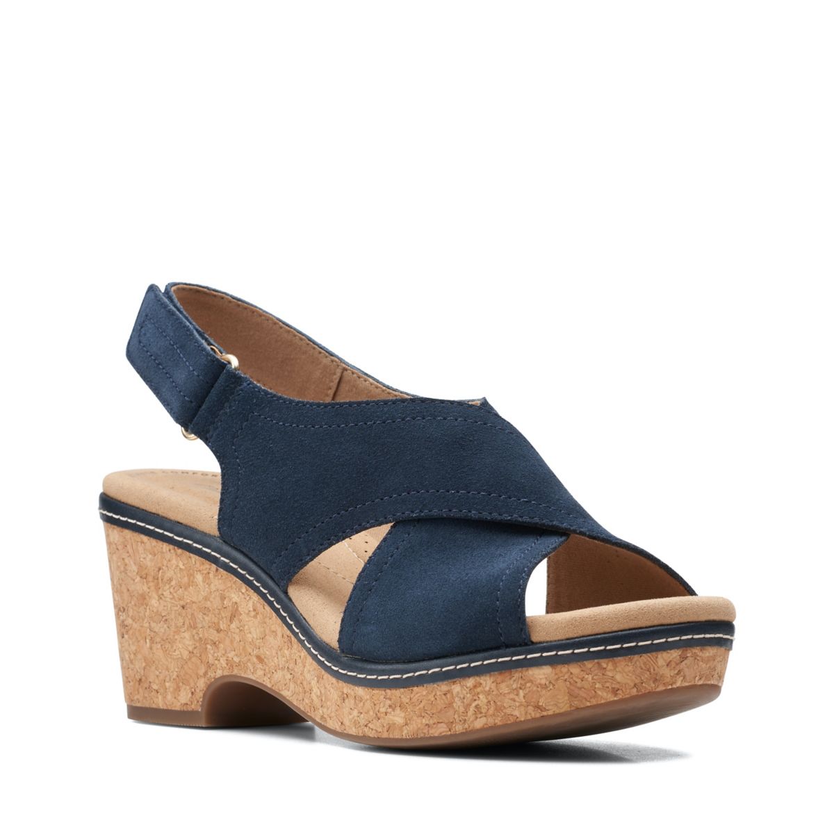 Sandalias Cuña Clarks Giselle Cove Mujer Azul Marino | 82502731