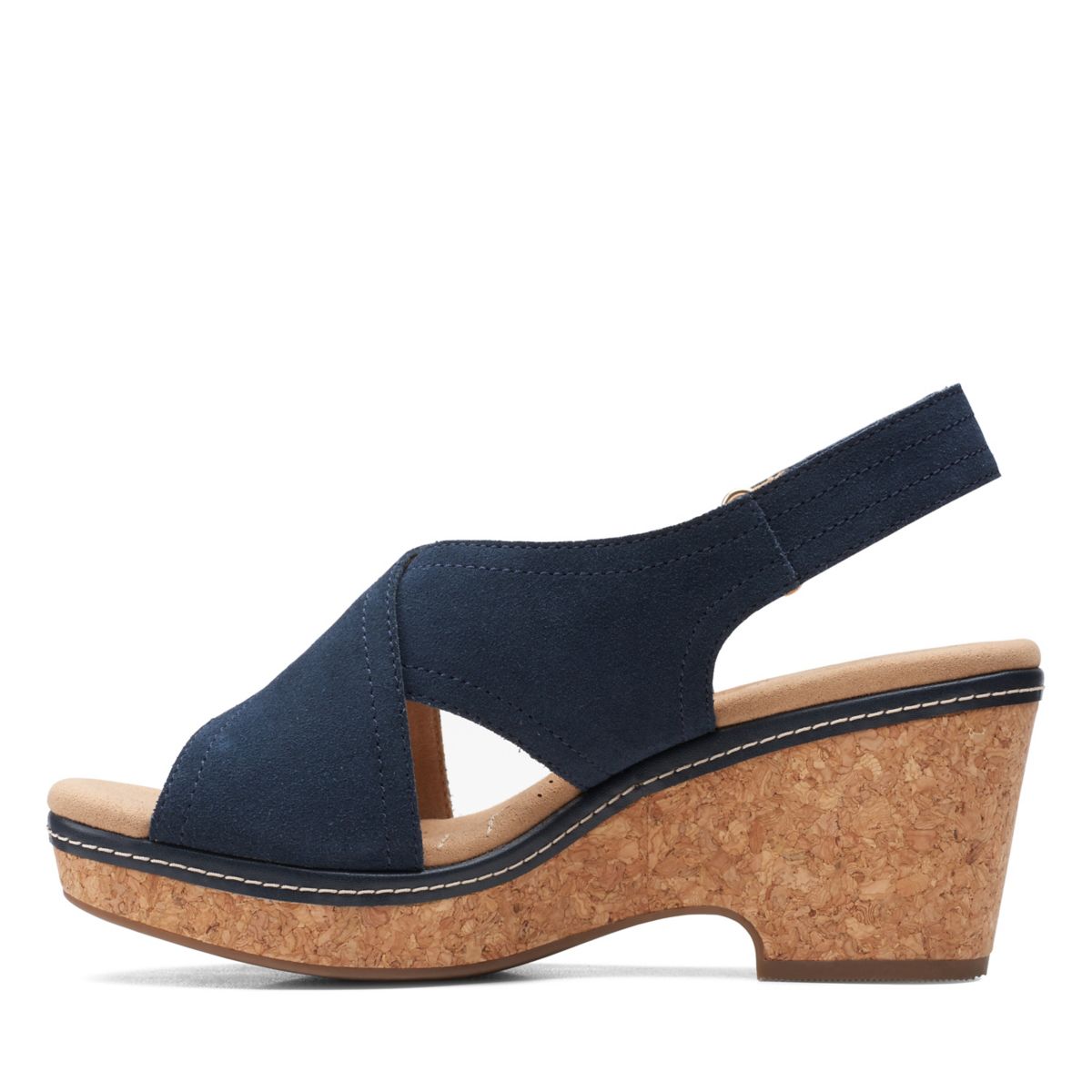 Sandalias Cuña Clarks Giselle Cove Mujer Azul Marino | 82502731