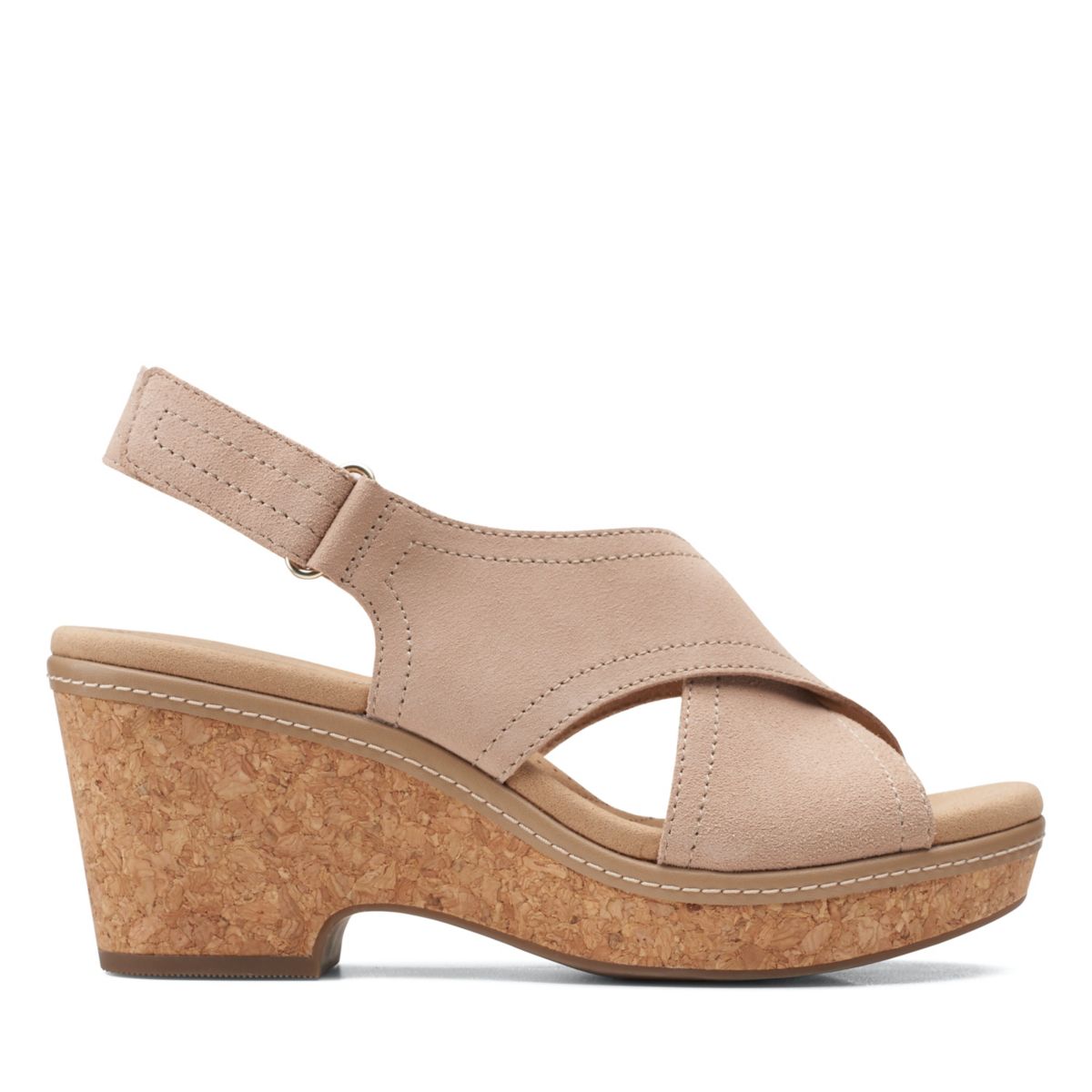 Sandalias Cuña Clarks Giselle Cove Mujer Marrones | 97723697