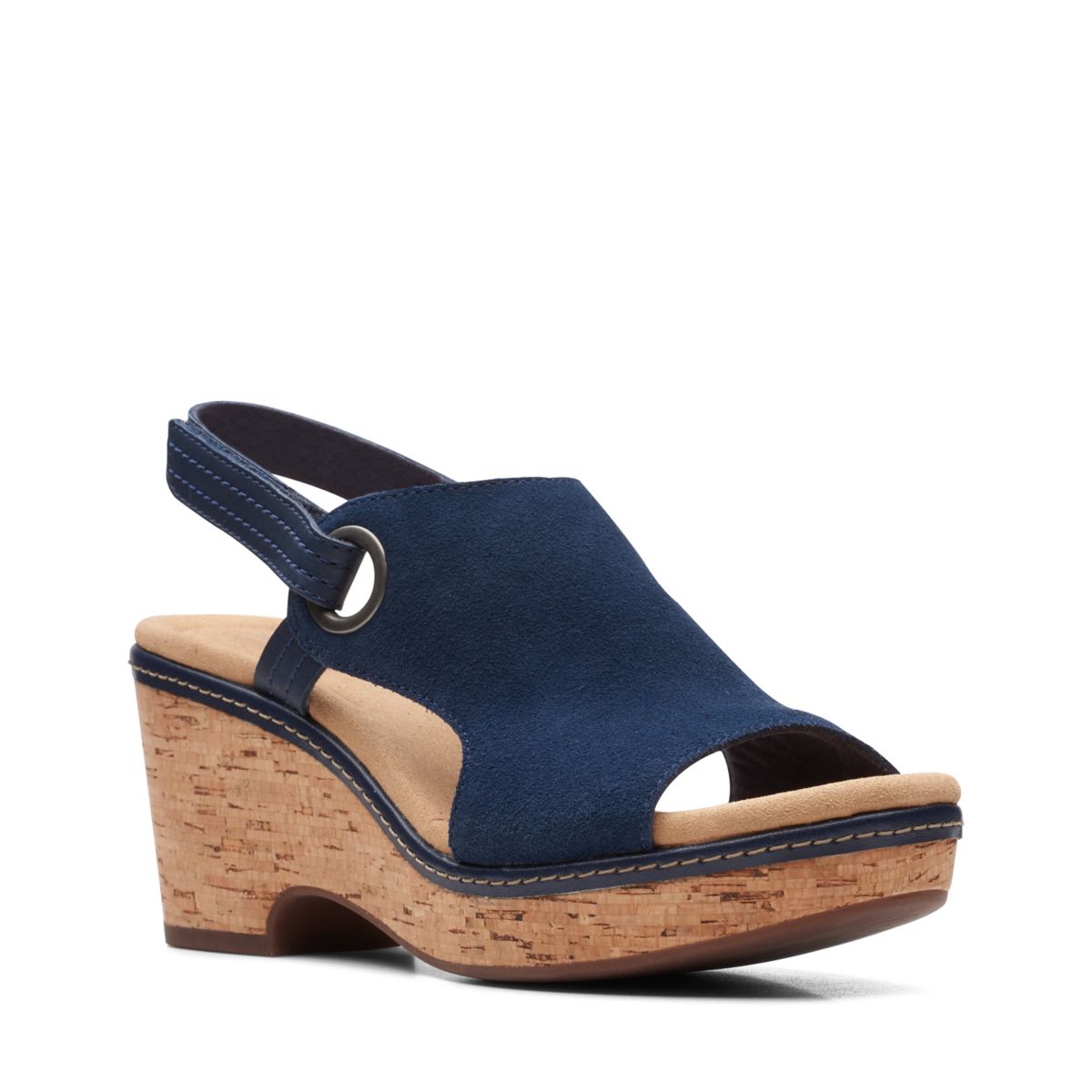 Sandalias Cuña Clarks Giselle Sea Mujer Azul Marino | 41586297