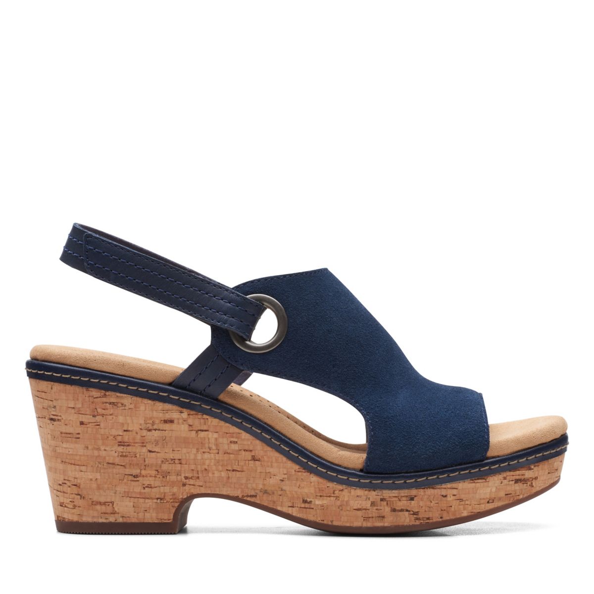 Sandalias Cuña Clarks Giselle Sea Mujer Azul Marino | 41586297