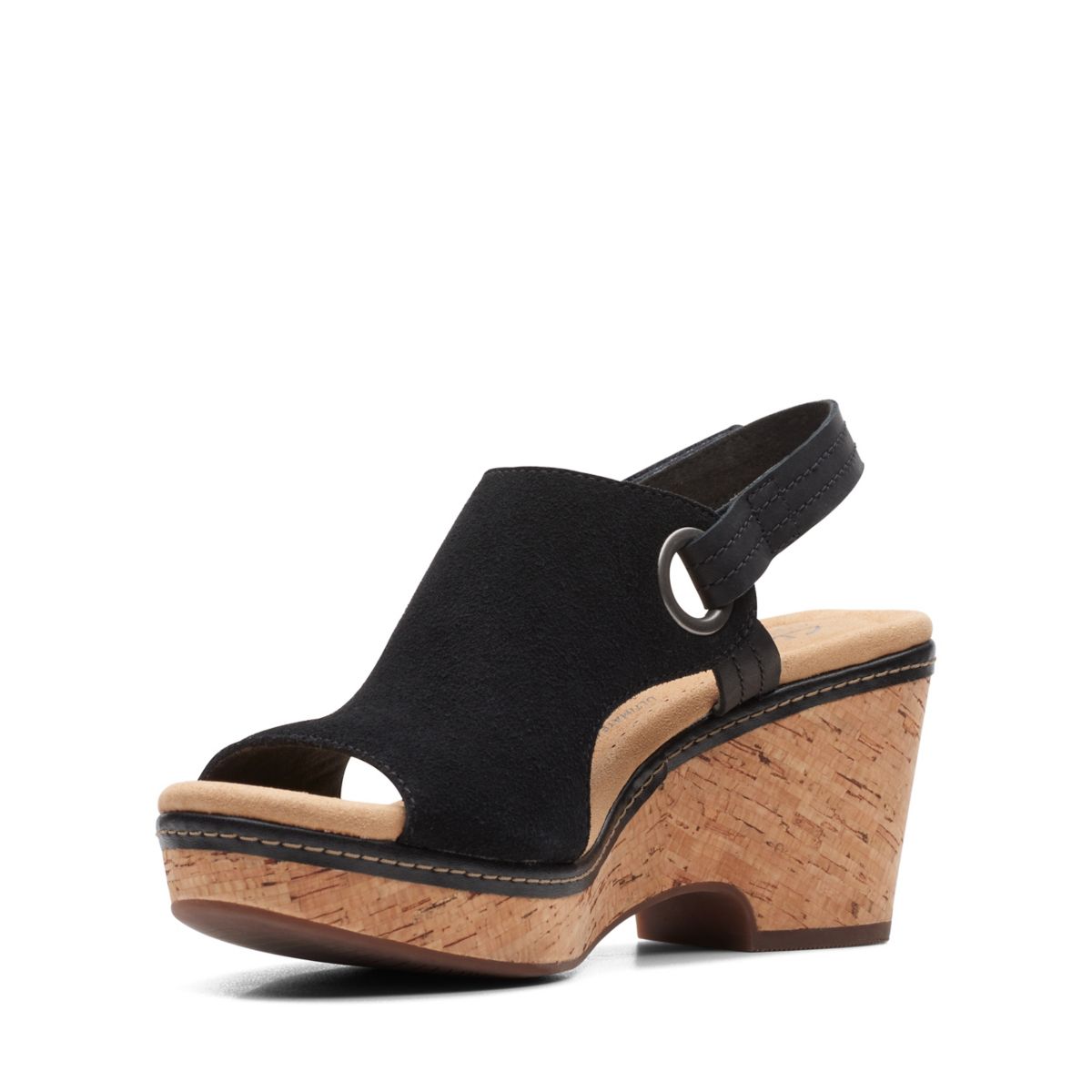 Sandalias Cuña Clarks Giselle Sea Mujer Negras | 99539021