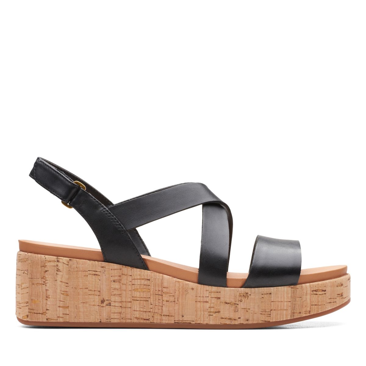 Sandalias Cuña Clarks Kimmei Cork Mujer Negras | 26855979