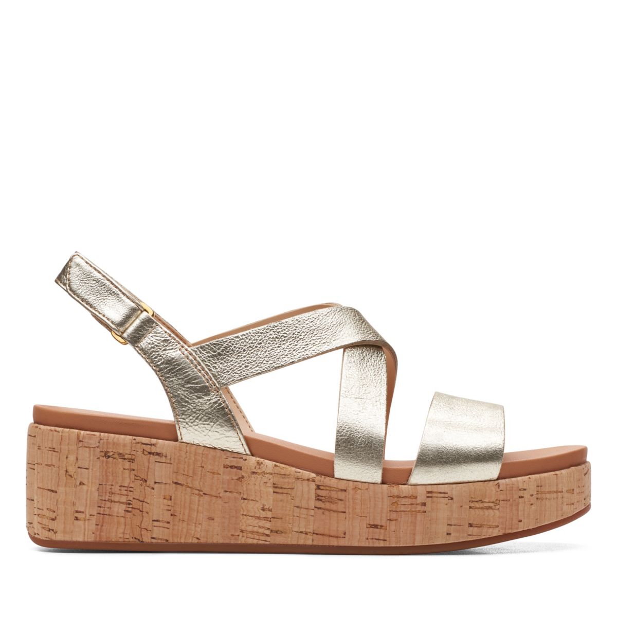 Sandalias Cuña Clarks Kimmei Cork Mujer Doradas | 37986557