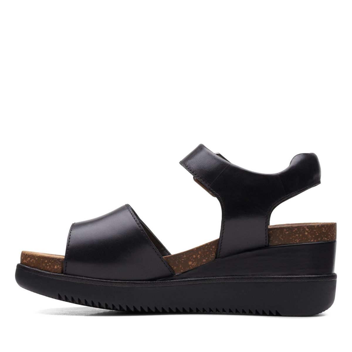 Sandalias Cuña Clarks Lizby Correa Mujer Negras | 66537152