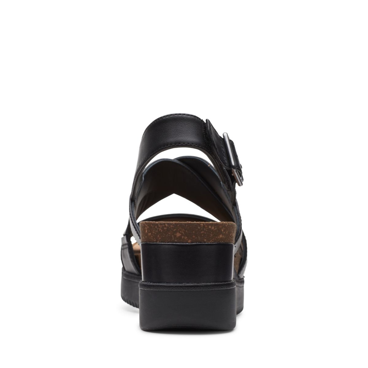 Sandalias Cuña Clarks Lizby Cross Mujer Negras | 65023014