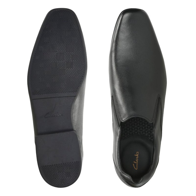 Slip On Clarks Glement Slip Hombre Negras | 76547083