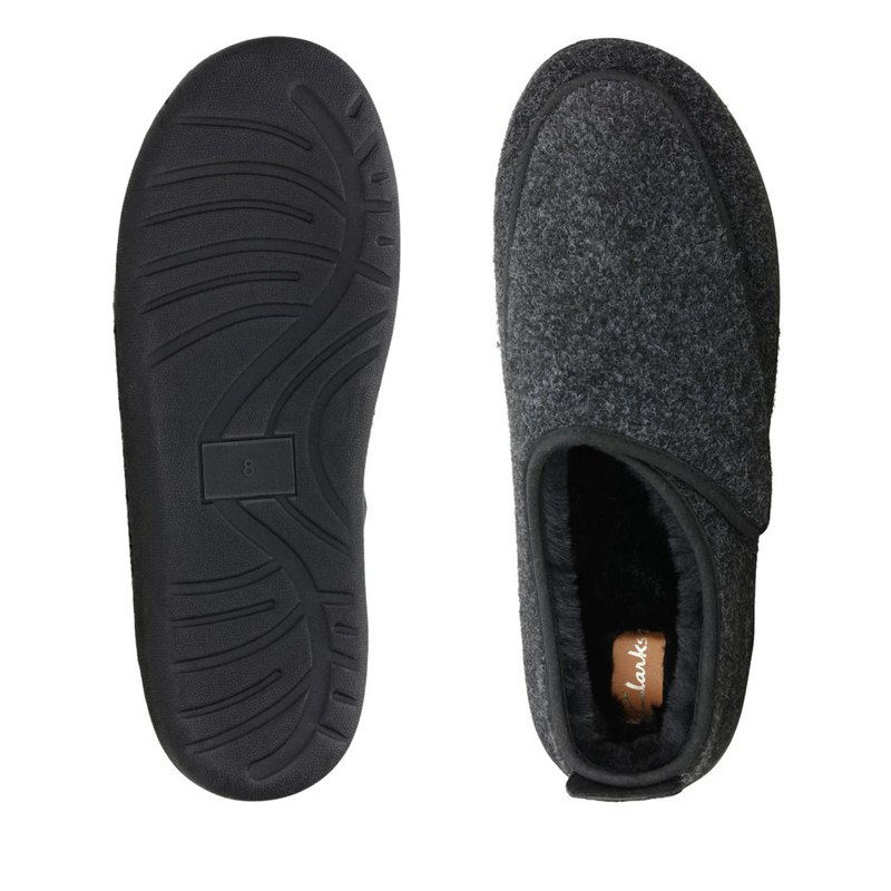 Slip On Clarks King Riptape Hombre Gris Oscuro | 76638280