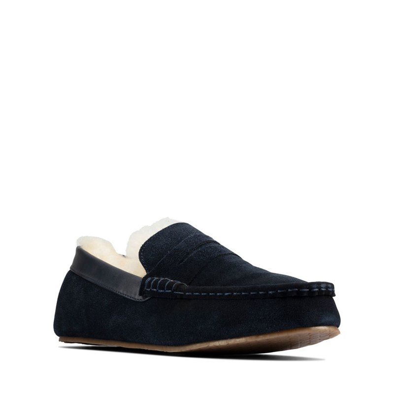 Slip On Clarks Kite Warm Hombre Azul Marino | 73487793