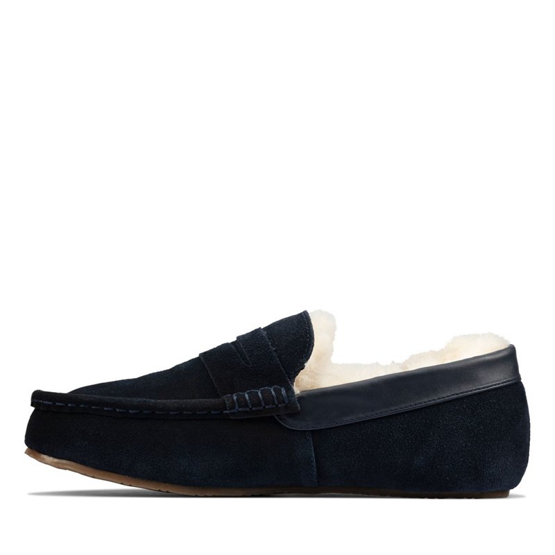 Slip On Clarks Kite Warm Hombre Azul Marino | 73487793