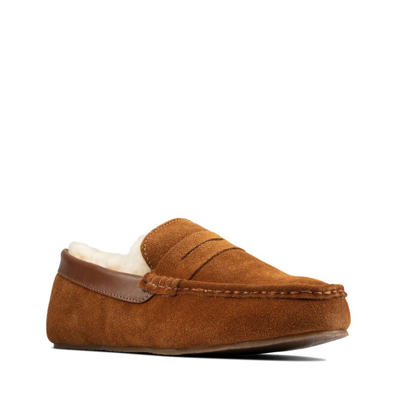 Slip On Clarks Kite Warm Hombre Marrones Oscuro | 62018257