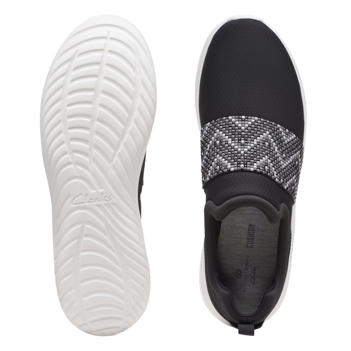 Slip On Clarks Nova Way Mujer Negras | 77625929