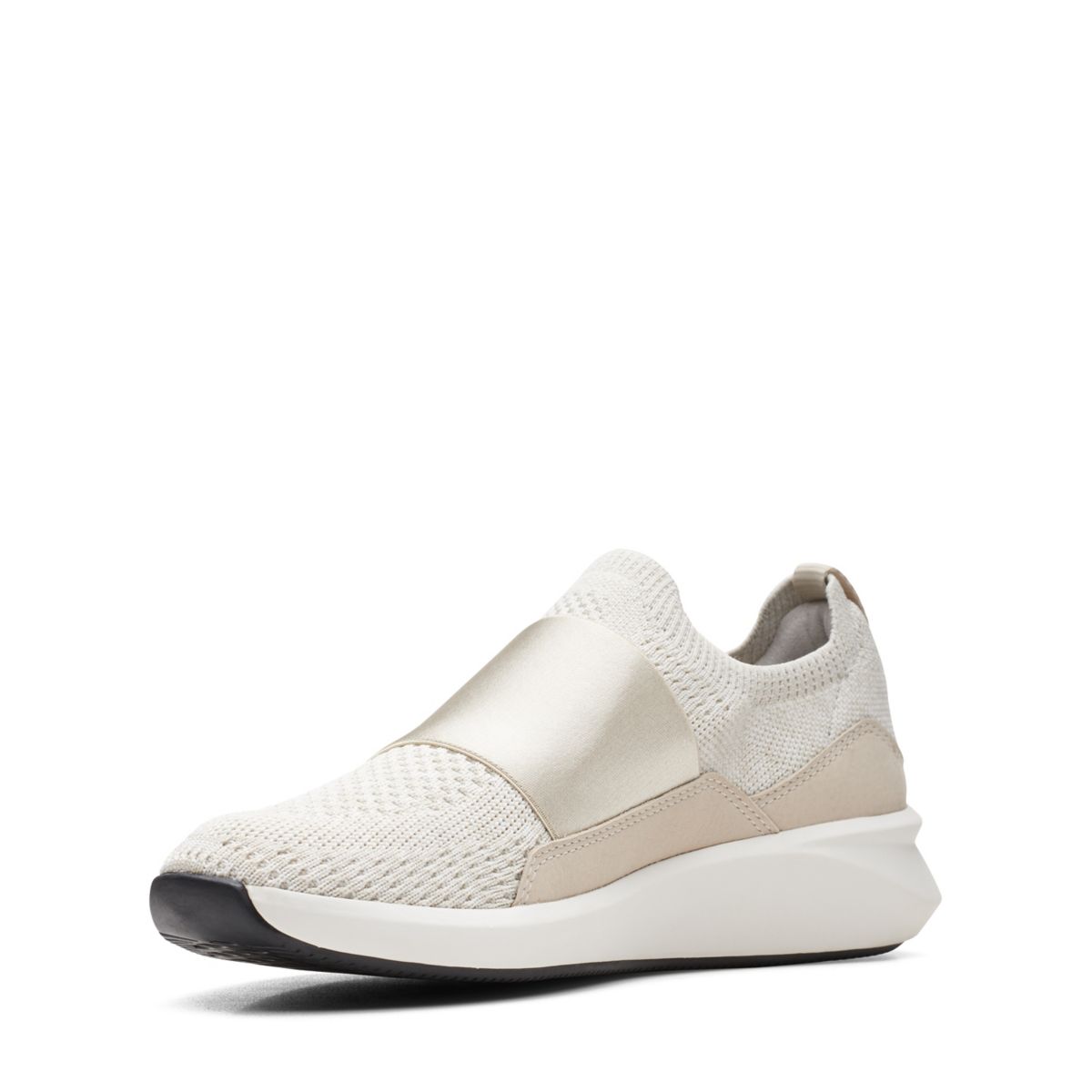 Slip On Clarks Un Rio Knit Mujer Blancas | 55060836