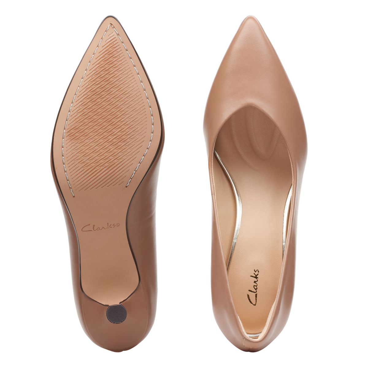 Tacones Clarks Violet 55 Court Mujer Beige | 98158929