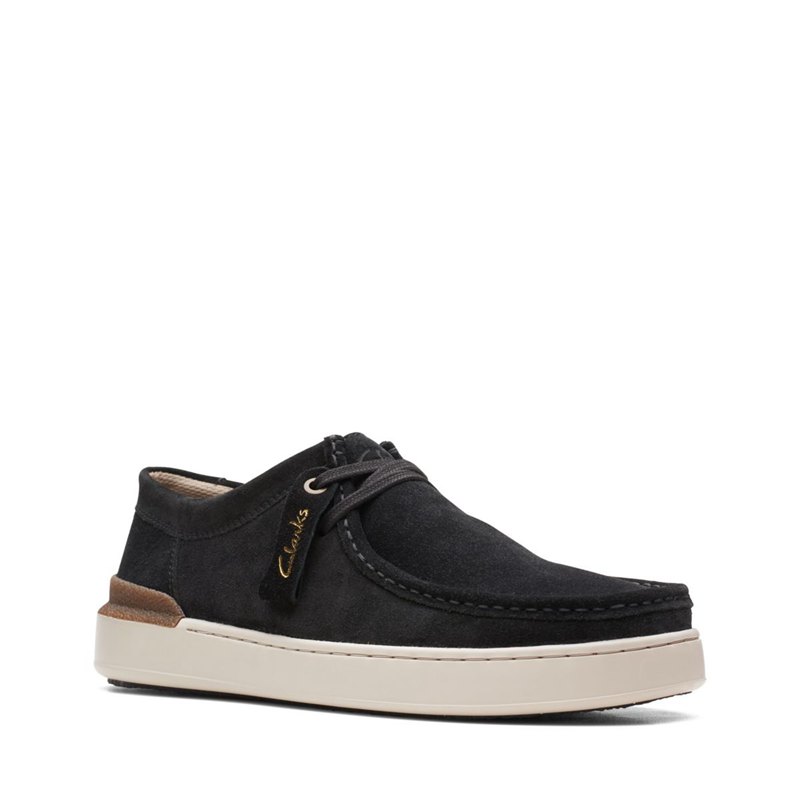 Wallabee Clarks Court Lite wally Hombre Negras | 23435380