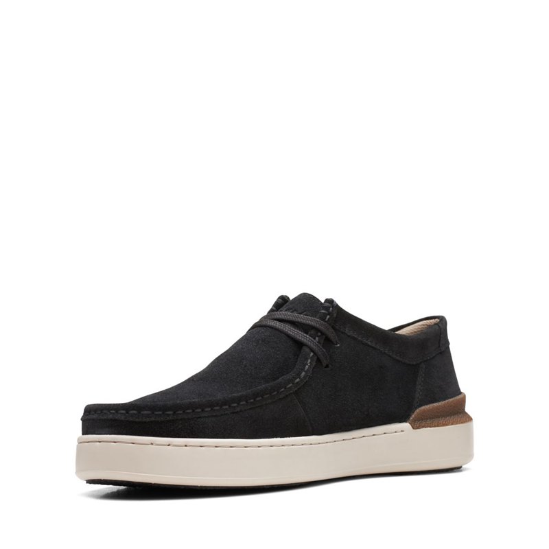 Wallabee Clarks Court Lite wally Hombre Negras | 23435380