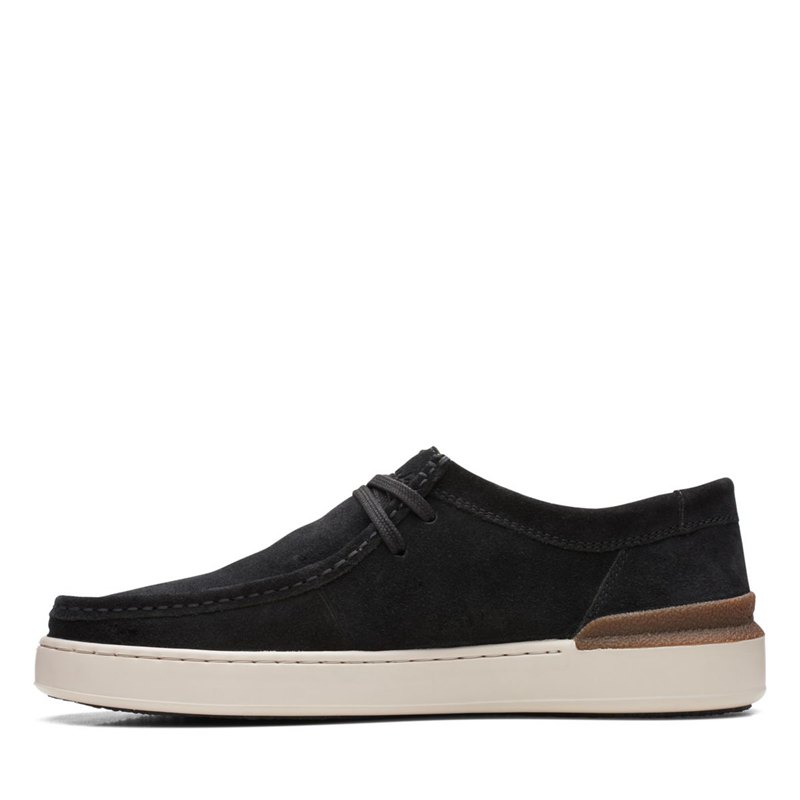 Wallabee Clarks Court Lite wally Hombre Negras | 23435380