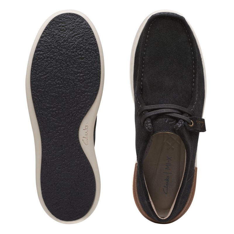 Wallabee Clarks Court Lite wally Hombre Negras | 23435380