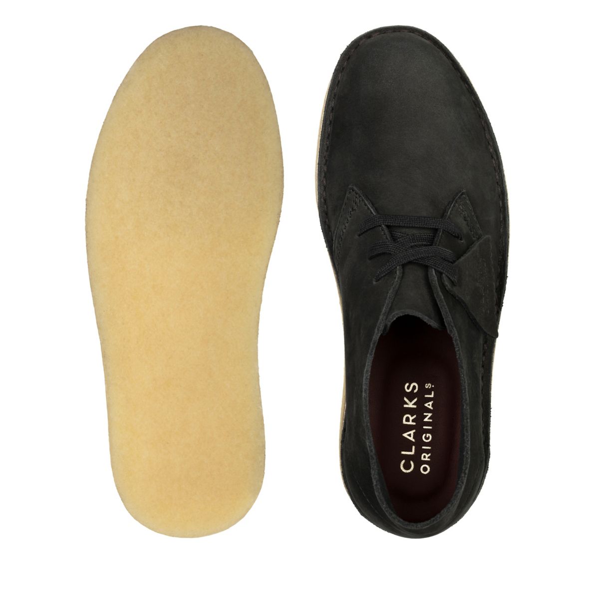 Wallabee Clarks Desert Coal Mujer Negras | 92845861