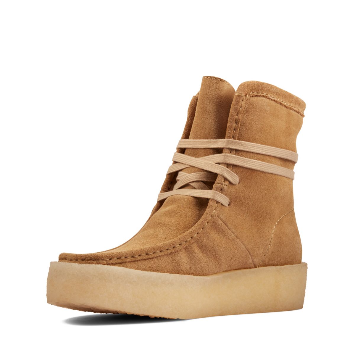 Wallabee Clarks Original Cup Hi Mujer Marrones Claro | 25872720