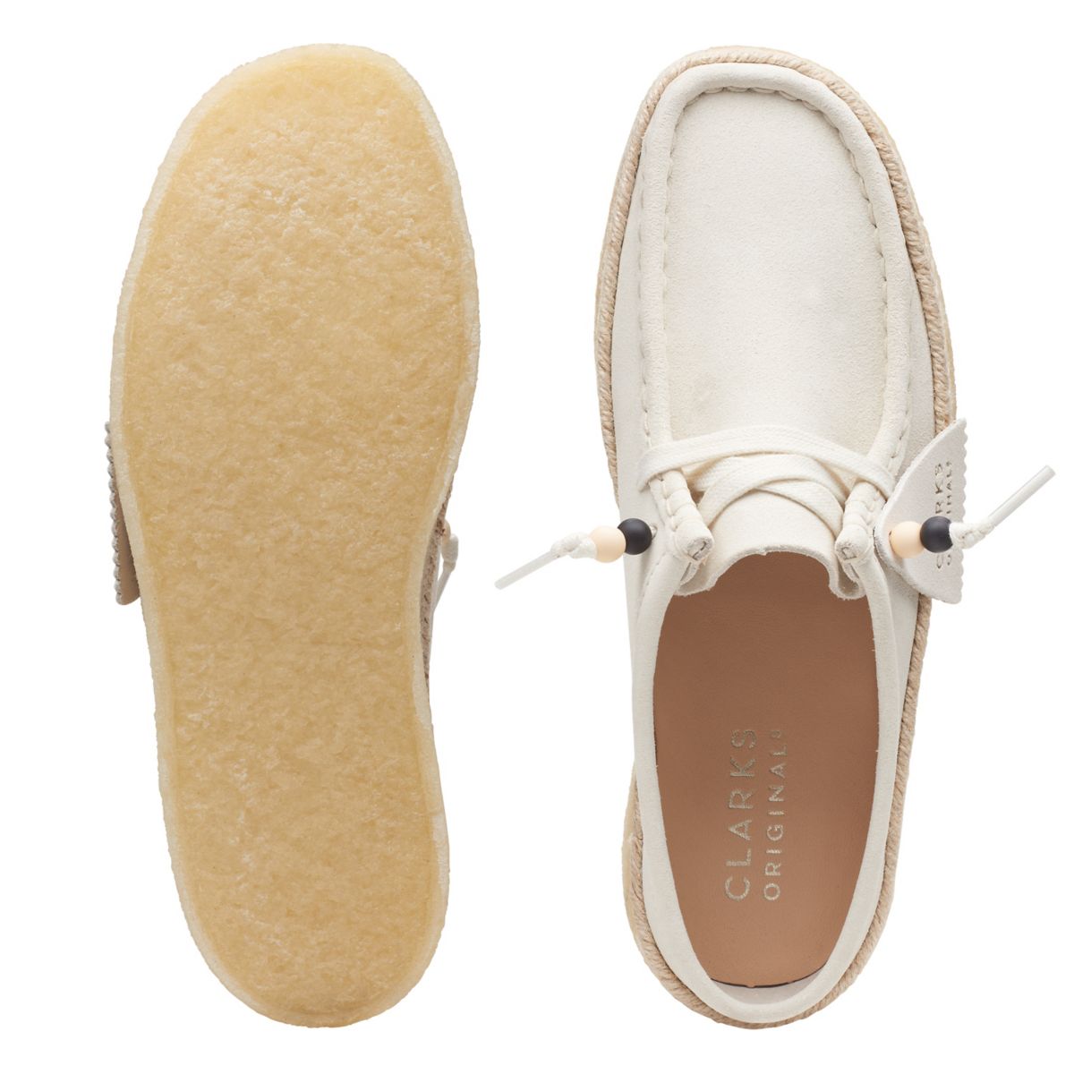 Wallabee Clarks Original Cup Lo Mujer Blancas | 743791