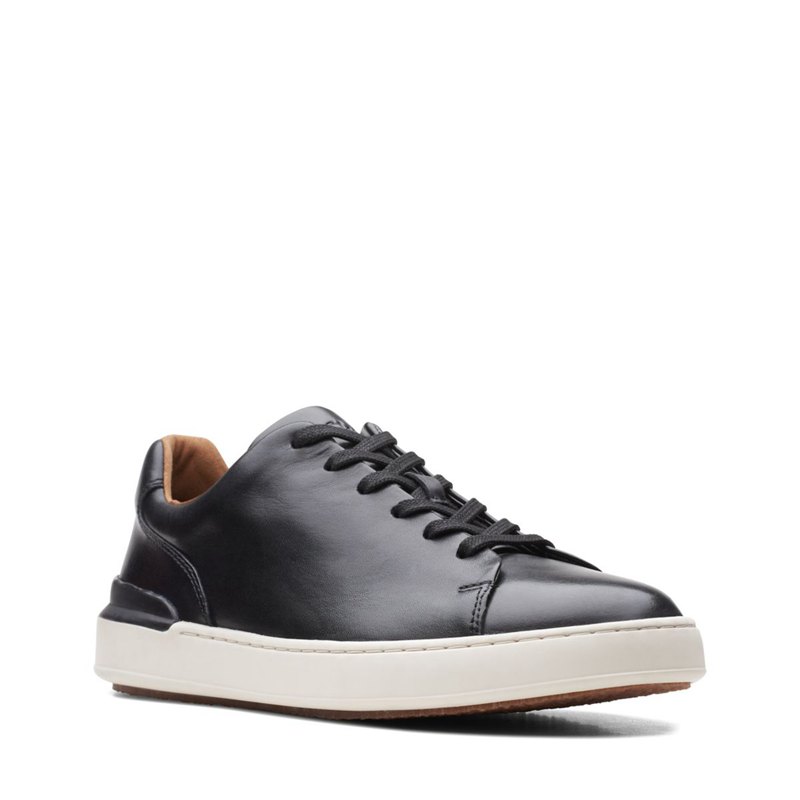 Zapatillas Clarks Court Lite Encaje Hombre Negras | 39336092