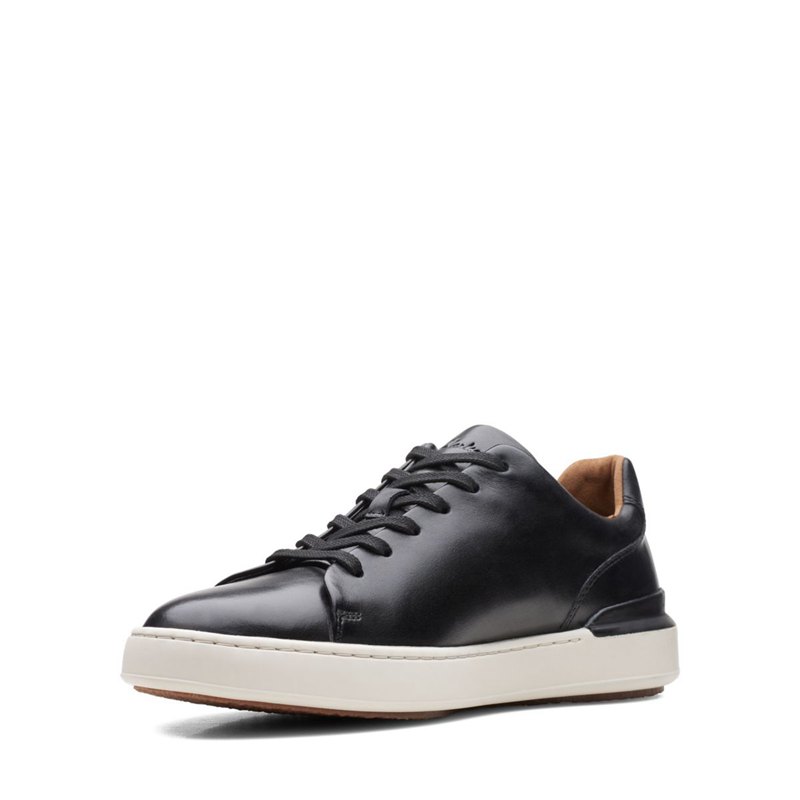 Zapatillas Clarks Court Lite Encaje Hombre Negras | 39336092