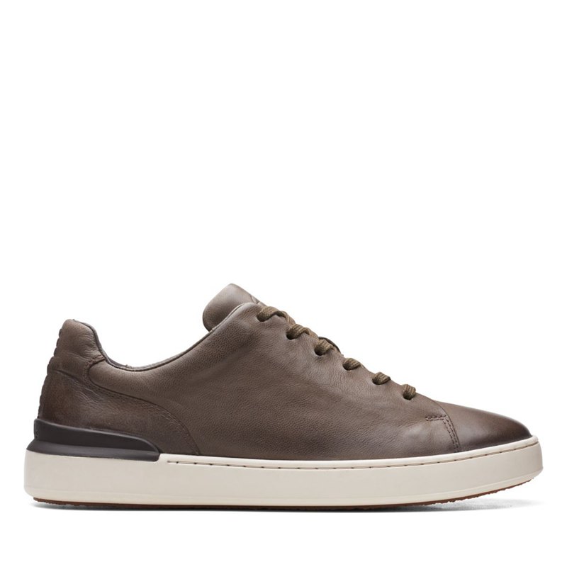 Zapatillas Clarks Court Lite Encaje Hombre Gris | 76407547