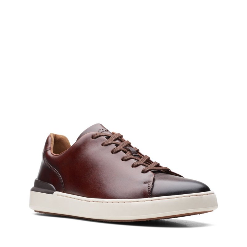 Zapatillas Clarks Court Lite Encaje Hombre Marrones Oscuro | 78806429