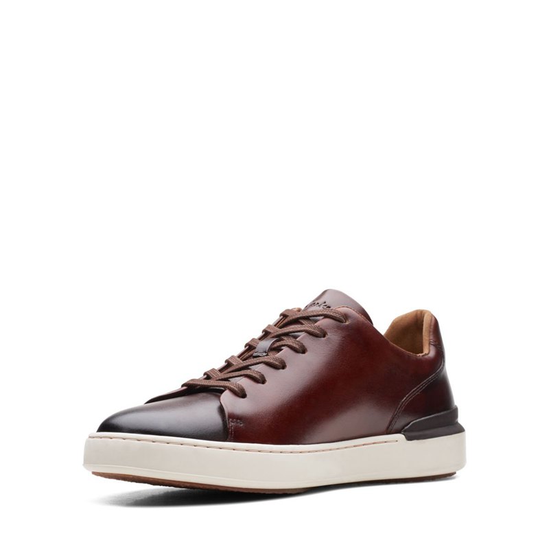 Zapatillas Clarks Court Lite Encaje Hombre Marrones Oscuro | 78806429