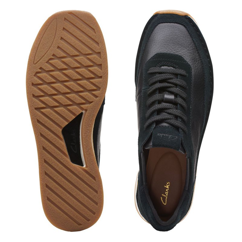 Zapatillas Clarks Craft Run Encaje Hombre Negras | 79816560