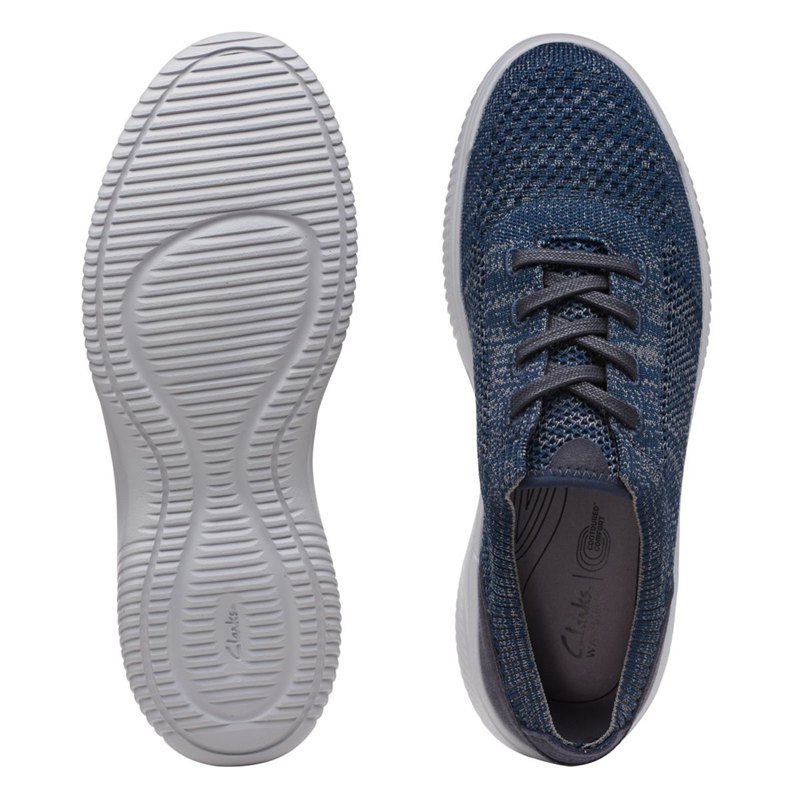 Zapatillas Clarks Donaway Knit Hombre Azul Marino | 57179639