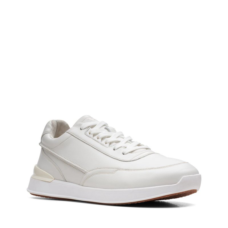 Zapatillas Clarks Race Lite Encaje Hombre Blancas | 90149266