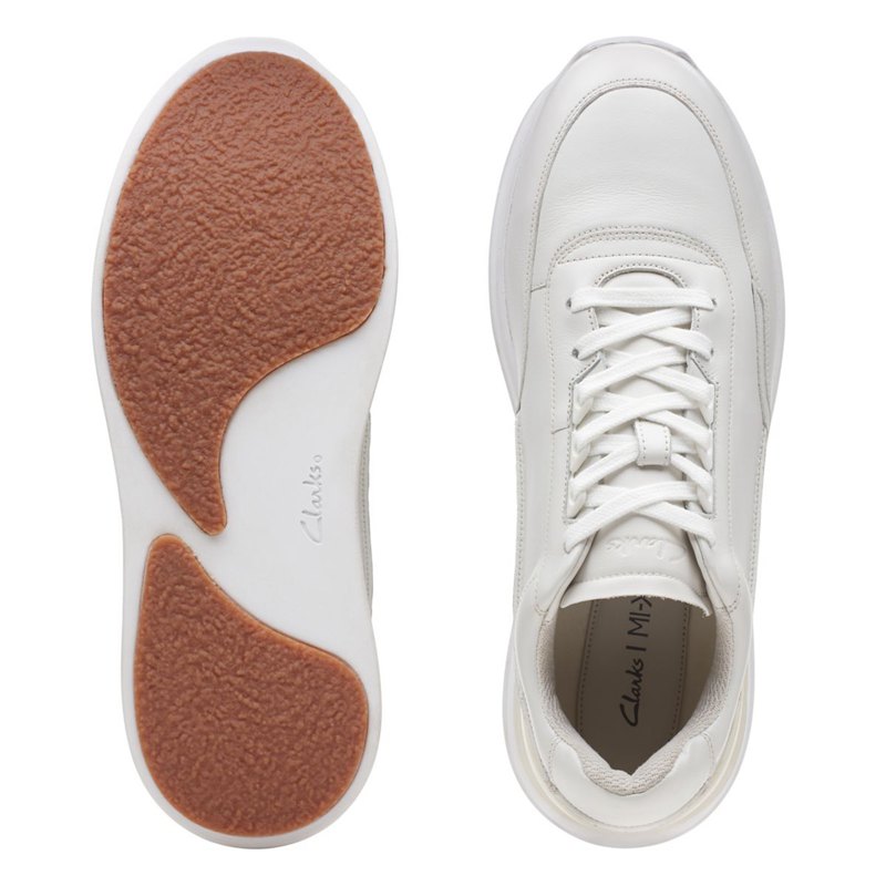 Zapatillas Clarks Race Lite Encaje Hombre Blancas | 90149266