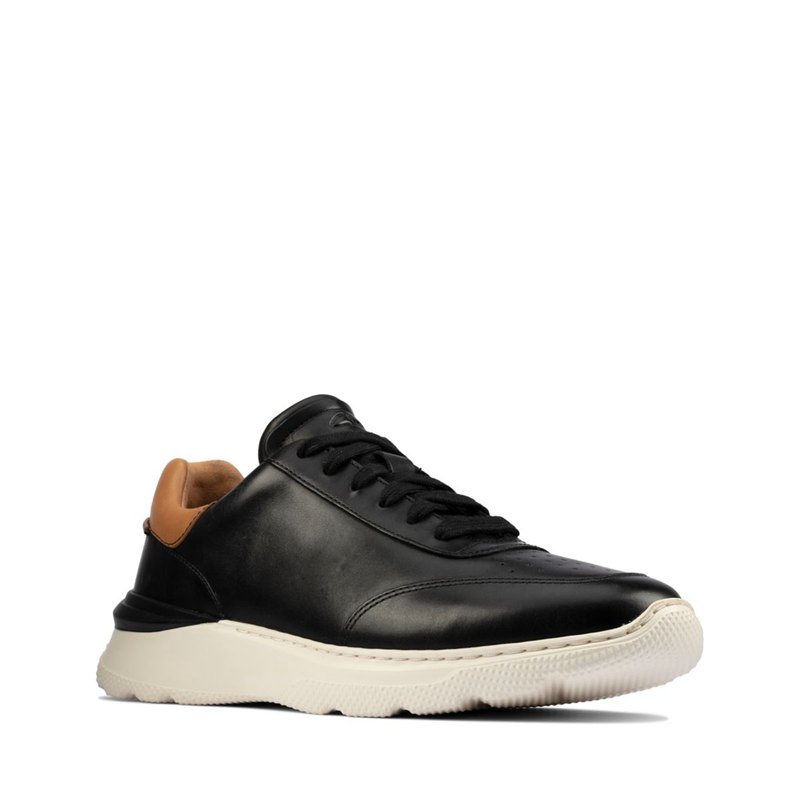 Zapatillas Clarks Sprint Lite Encaje Hombre Negras | 85807779