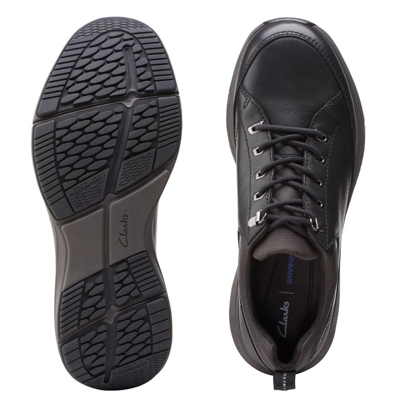 Zapatillas Clarks Wave 2.0 Vibe Hombre Negras | 18334369