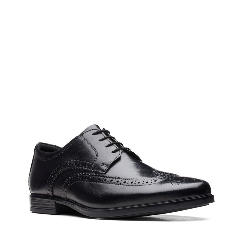 Zapatos Brogue Clarks Howard Wing Hombre Negras | 33445209