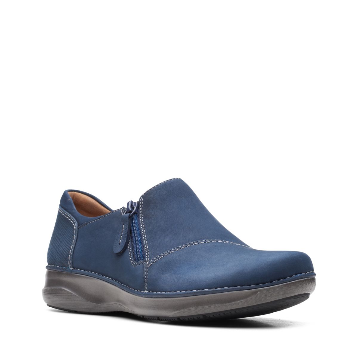 Zapatos Casuales Clarks Appley Zip Mujer Azul Marino | 4726697