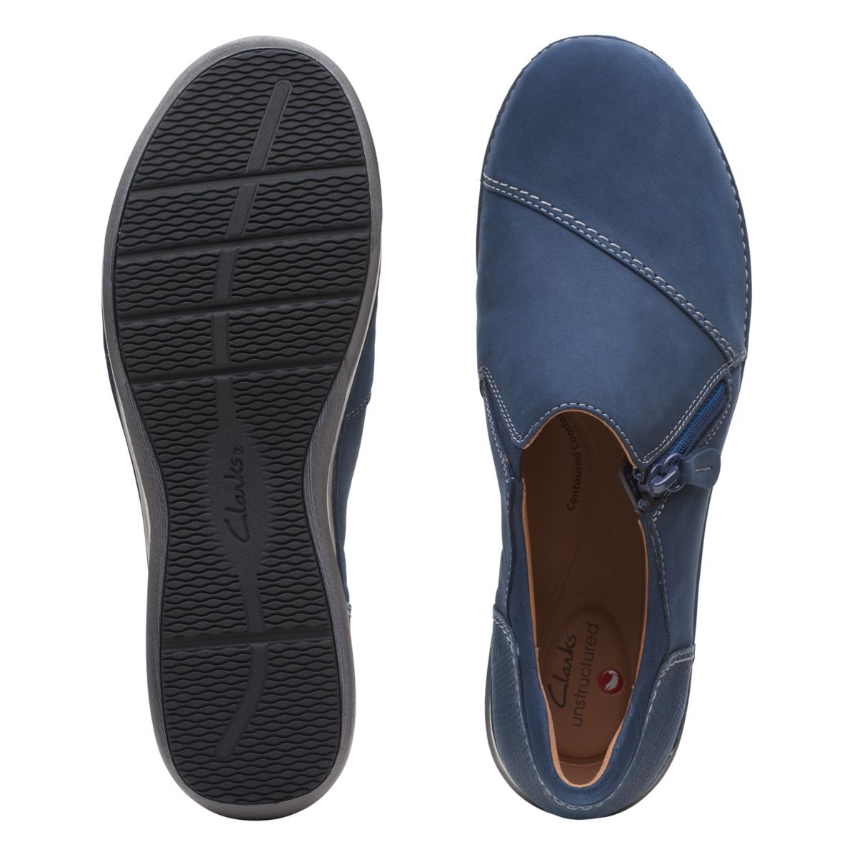 Zapatos Casuales Clarks Appley Zip Mujer Azul Marino | 4726697