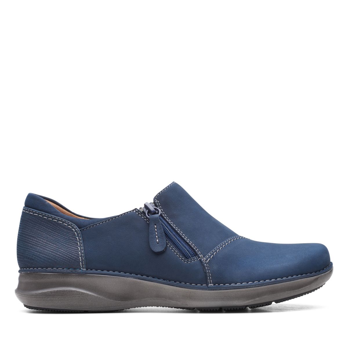 Zapatos Casuales Clarks Appley Zip Mujer Azul Marino | 4726697