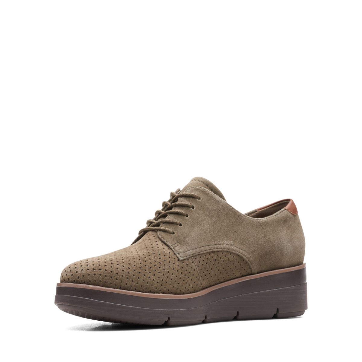 Zapatos Casuales Clarks Shaylin Encaje Mujer Verde Oscuro Oliva | 19309963