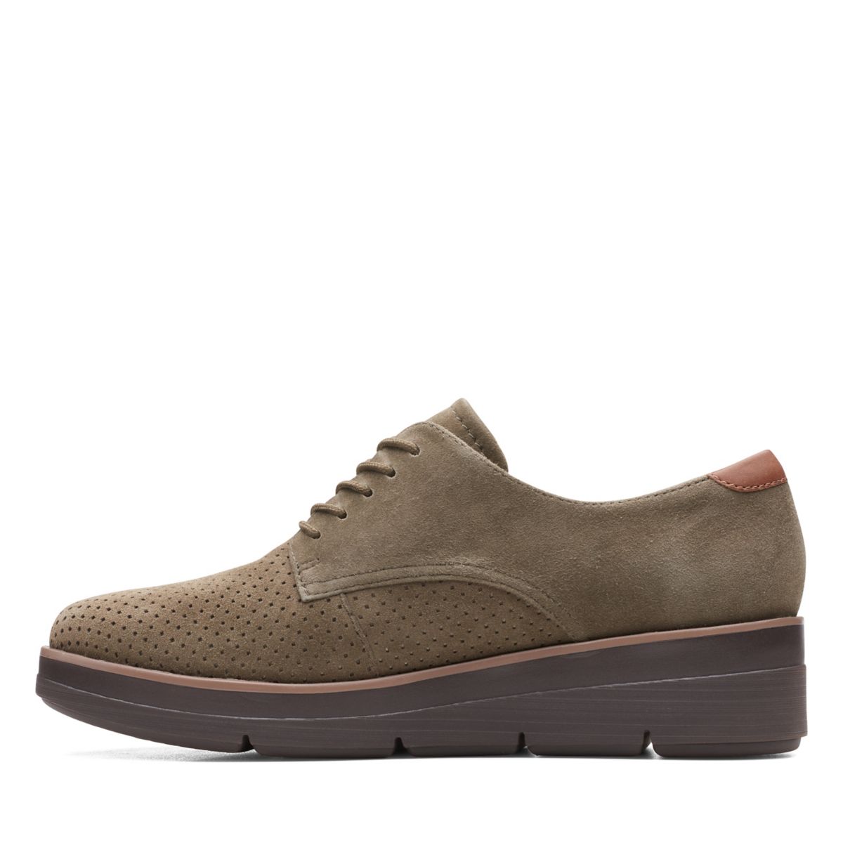 Zapatos Casuales Clarks Shaylin Encaje Mujer Verde Oscuro Oliva | 19309963