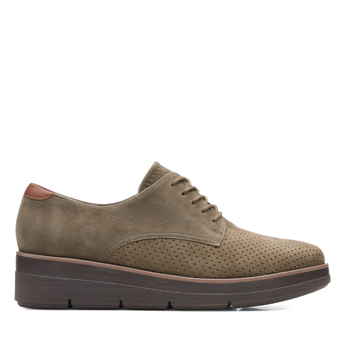 Zapatos Casuales Clarks Shaylin Encaje Mujer Verde Oscuro Oliva | 19309963