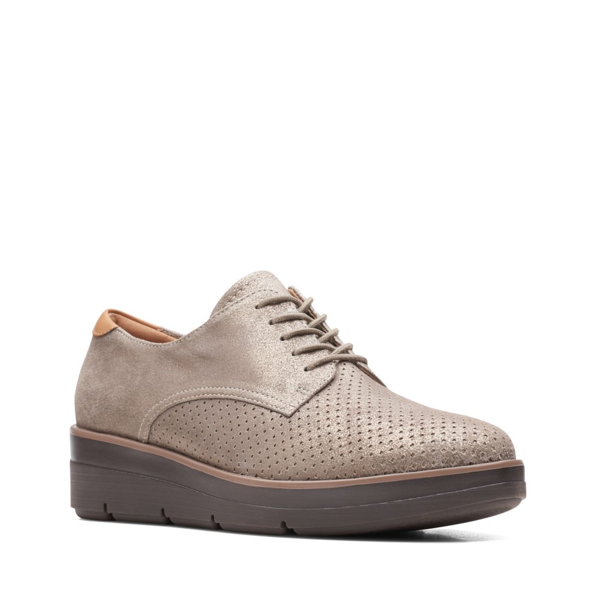 Zapatos Oxford Clarks Shaylin Encaje Mujer Plateadas | 98350724